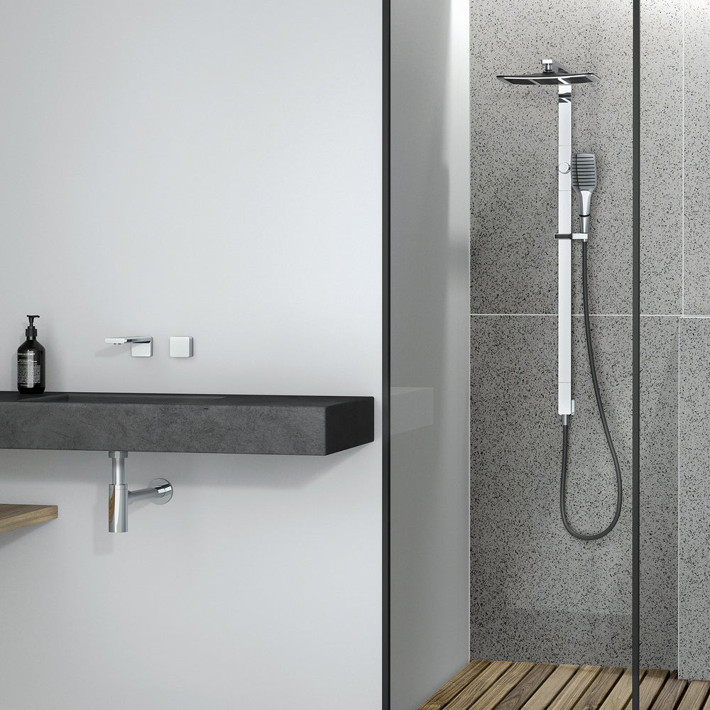 PHOENIX NX CAPE TWIN SHOWER CHROME AND MATTE BLACK