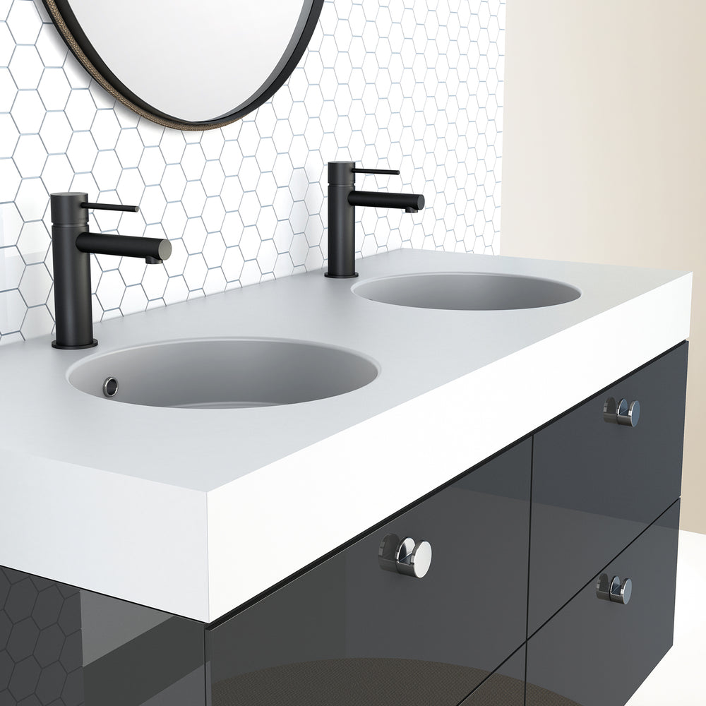 PHOENIX VIVID SLIMLINE LEAD FREE BASIN MIXER 166MM MATTE BLACK