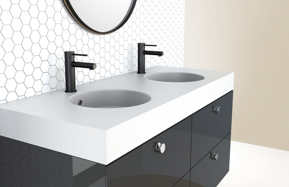PHOENIX VIVID SLIMLINE BASIN MIXER 166MM MATTE BLACK