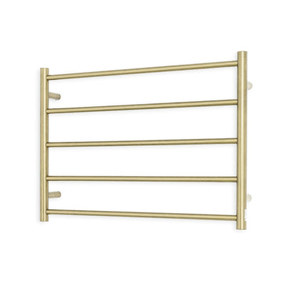 RADIANT HEATING 5-BARS ROUND HEATED TOWEL RAIL LIGHT GOLD 750MM