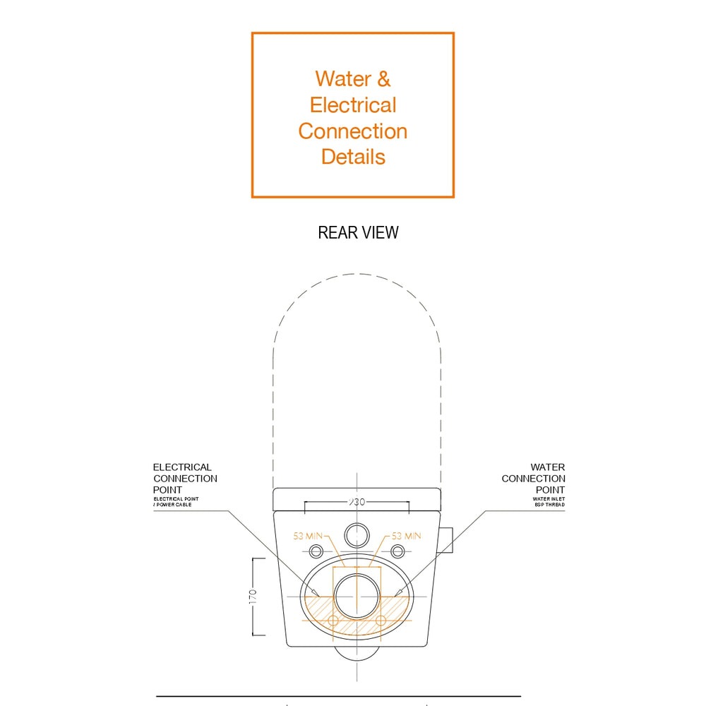 GALLARIA WHITE ALTACOLUMN RIMLESS WALL HUNG PAN AND REMOTE BIDET PACKAGE GLOSS WHITE