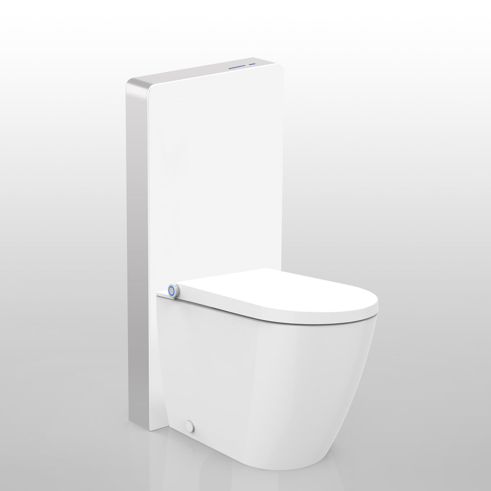 GALLARIA WHITE ALTARETROFIT RIMLESS WALL FACE PAN AND REMOTE BIDET PACKAGE GLOSS WHITE
