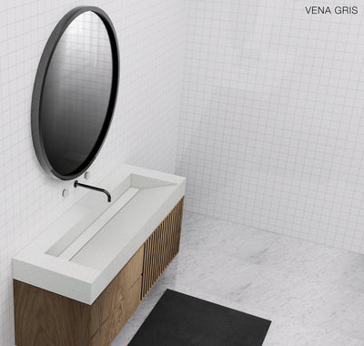 GALLARIA ELAN RECTANGULAR DELUXE WASHPLANE 1200MM VENA GRIS