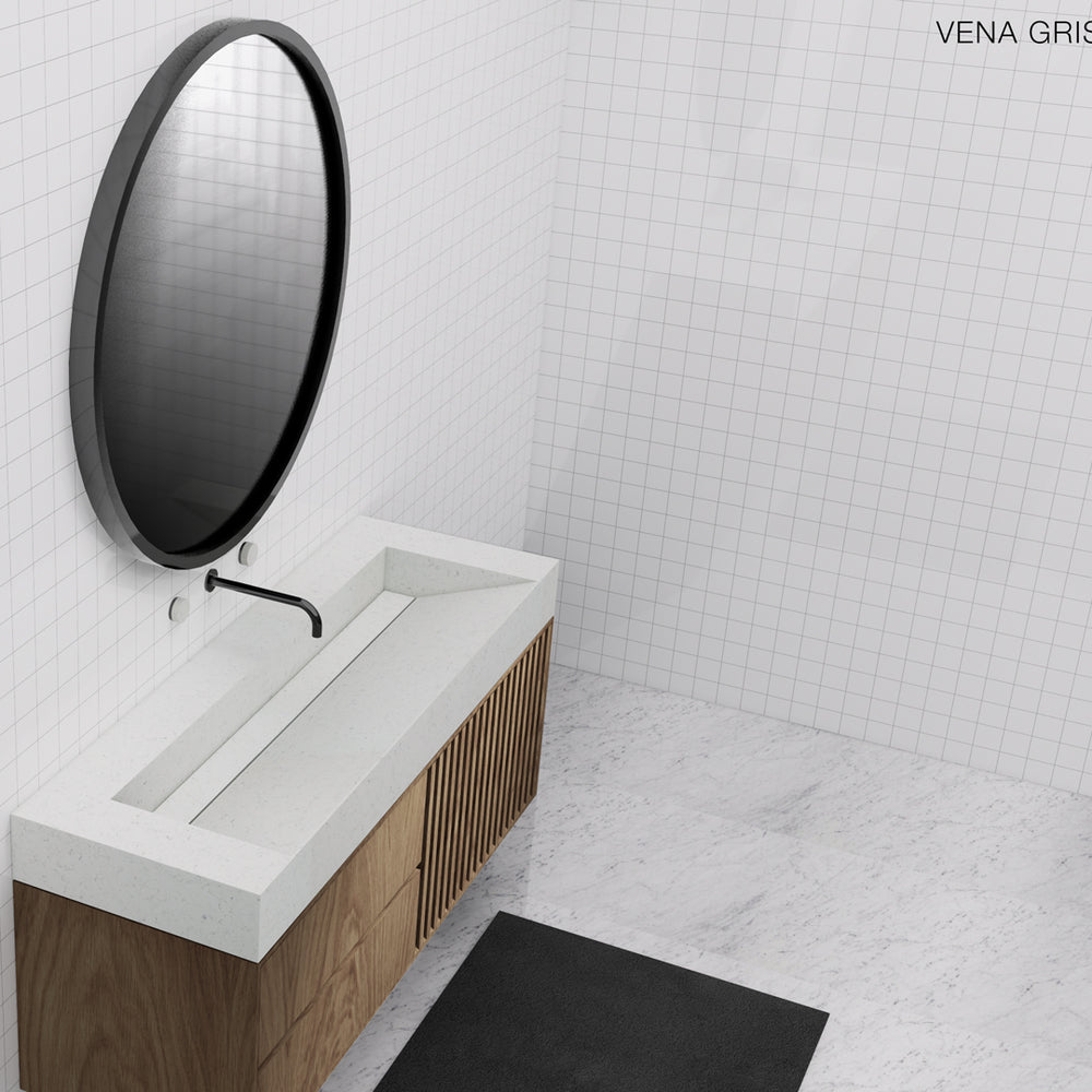GALLARIA ELAN RECTANGULAR DELUXE WASHPLANE 1600MM VENA GRIS