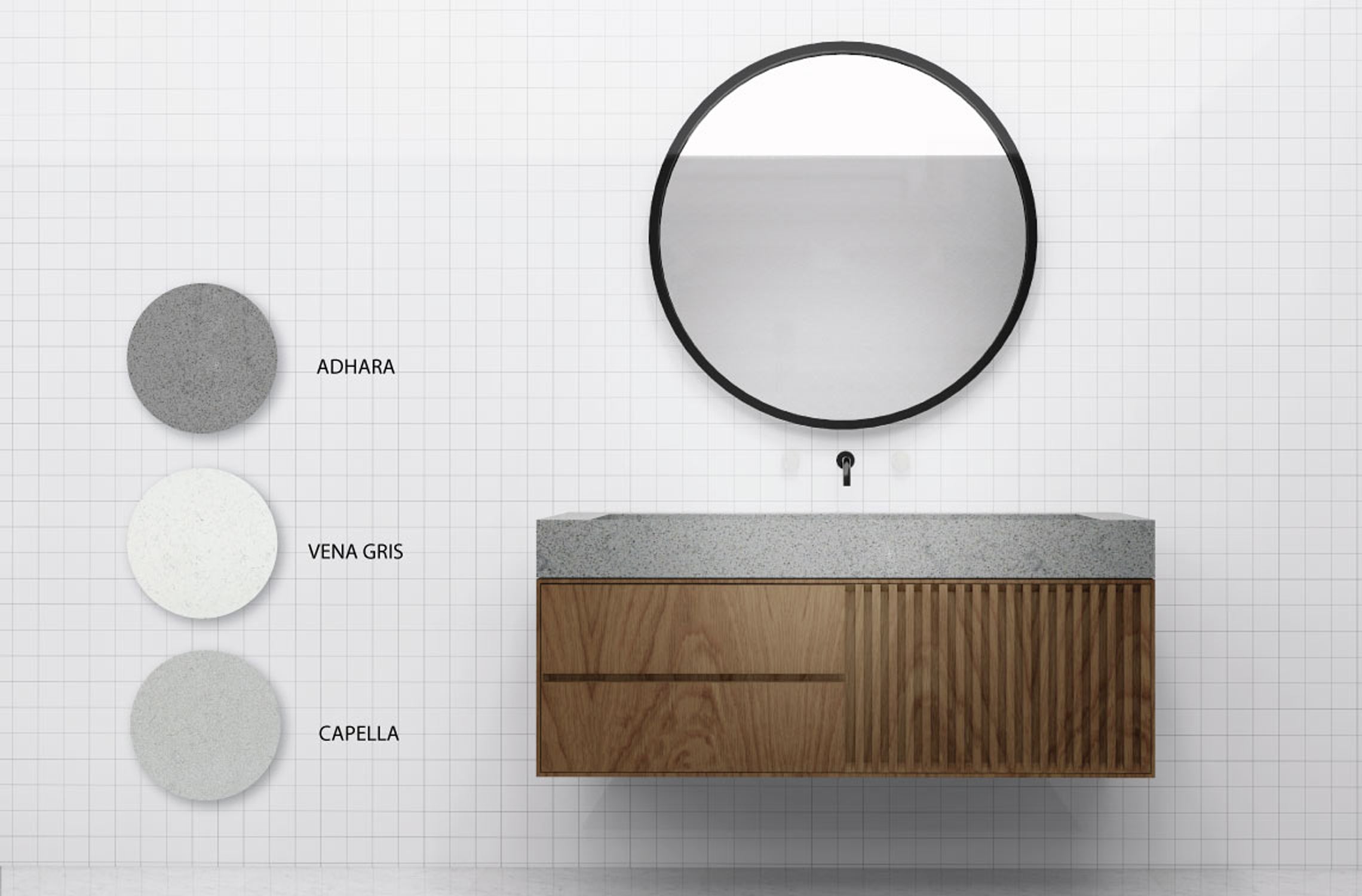 GALLARIA ELAN RECTANGULAR DELUXE WASHPLANE 800MM CAPELLA