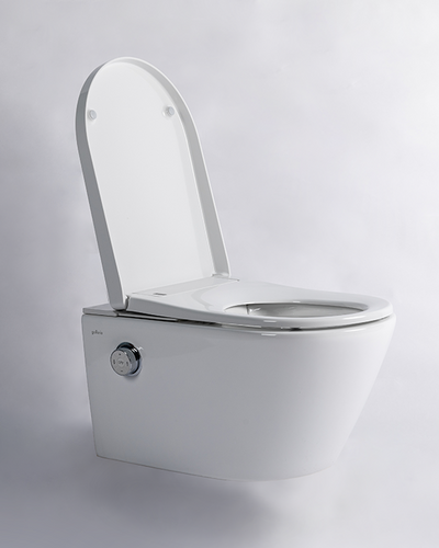 GALLARIA EVO COMFORT RIMLESS WALL HUNG PAN AND REMOTE BIDET PACKAGE GLOSS WHITE