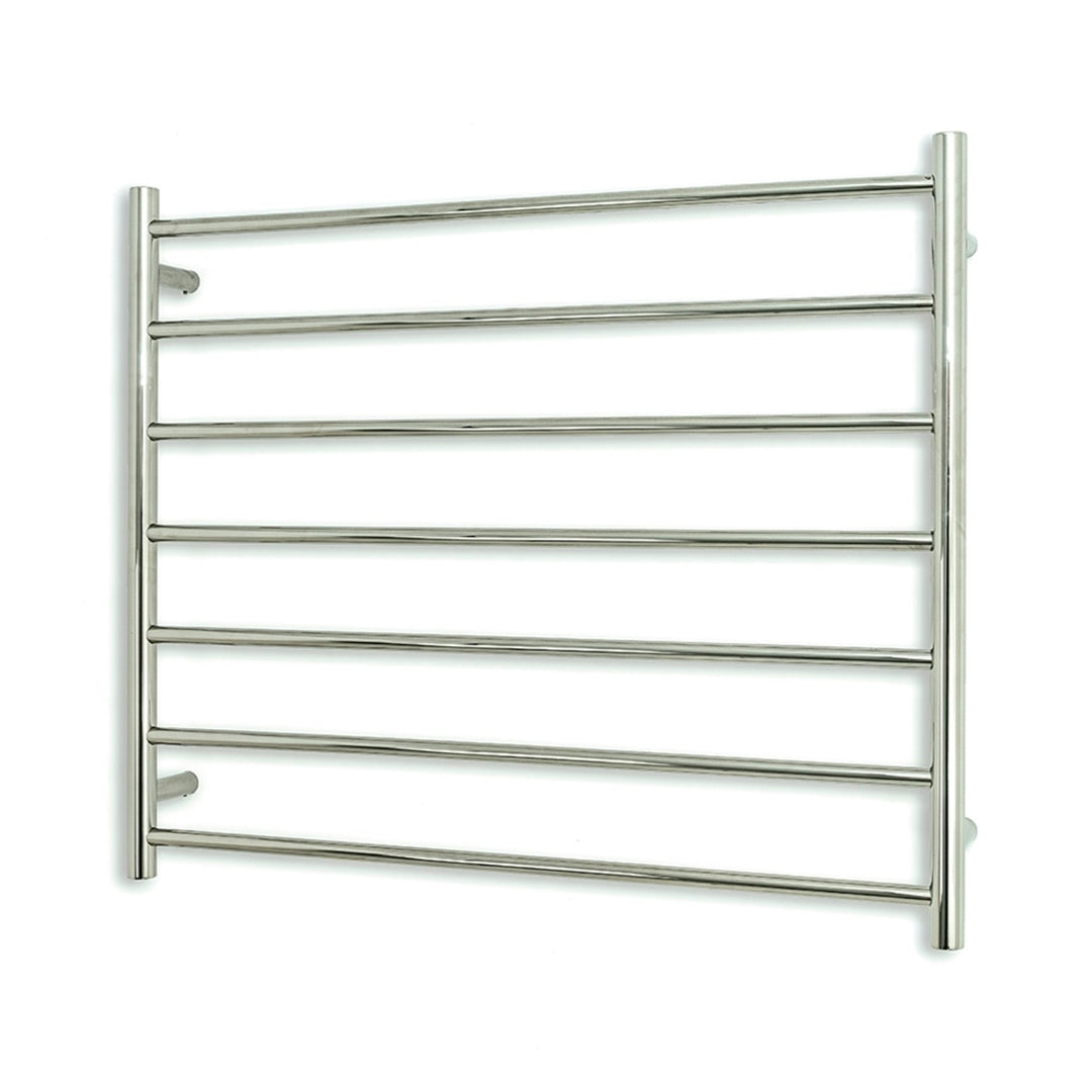 RADIANT HEATING 7-BARS ROUND HEATED TOWEL RAIL CHROME 900MM