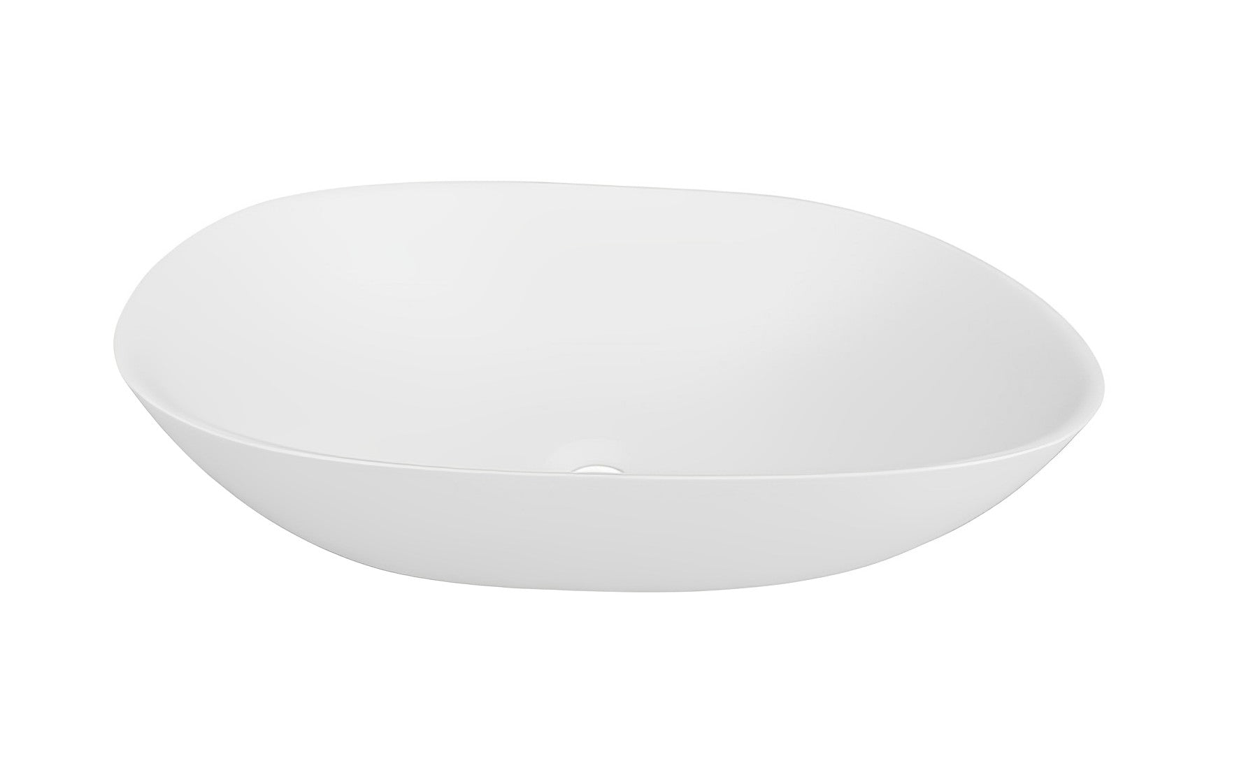 POSEIDON SOLID SURFACE BASIN WHITE 500MM