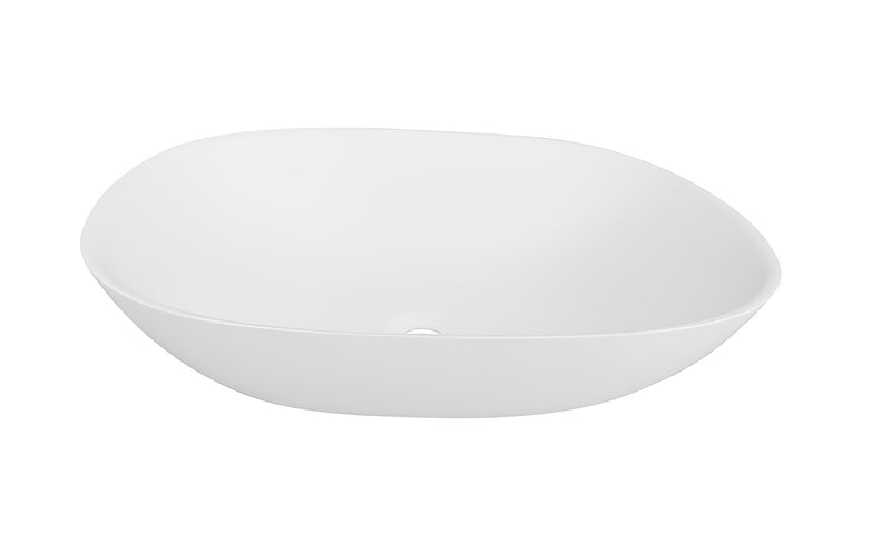 POSEIDON SOLID SURFACE BASIN WHITE 500MM