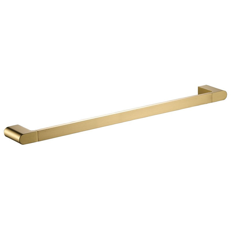 IKON FLORES SINGLE NON-HEATED TOWEL RAIL BRUSHED GOLD 600MM AND 800MM