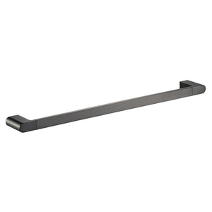 IKON FLORES SINGLE NON-HEATED TOWEL RAIL GUN METAL 600MM AND 800MM