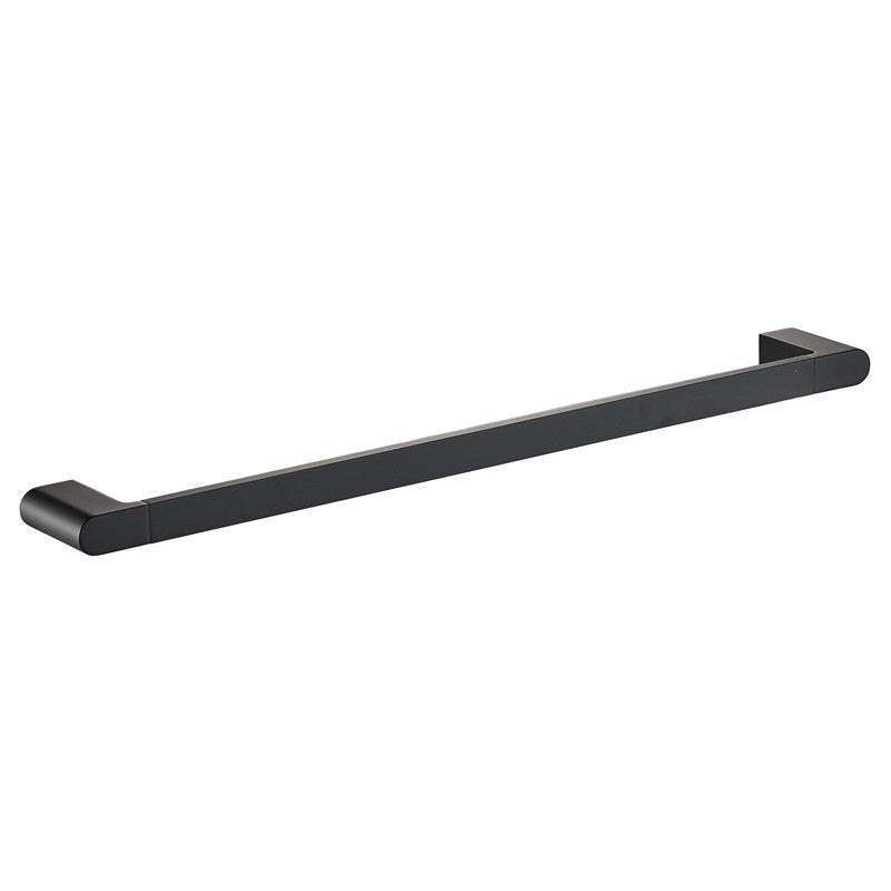 IKON FLORES SINGLE NON-HEATED TOWEL RAIL MATTE BLACK 600MM AND 800MM