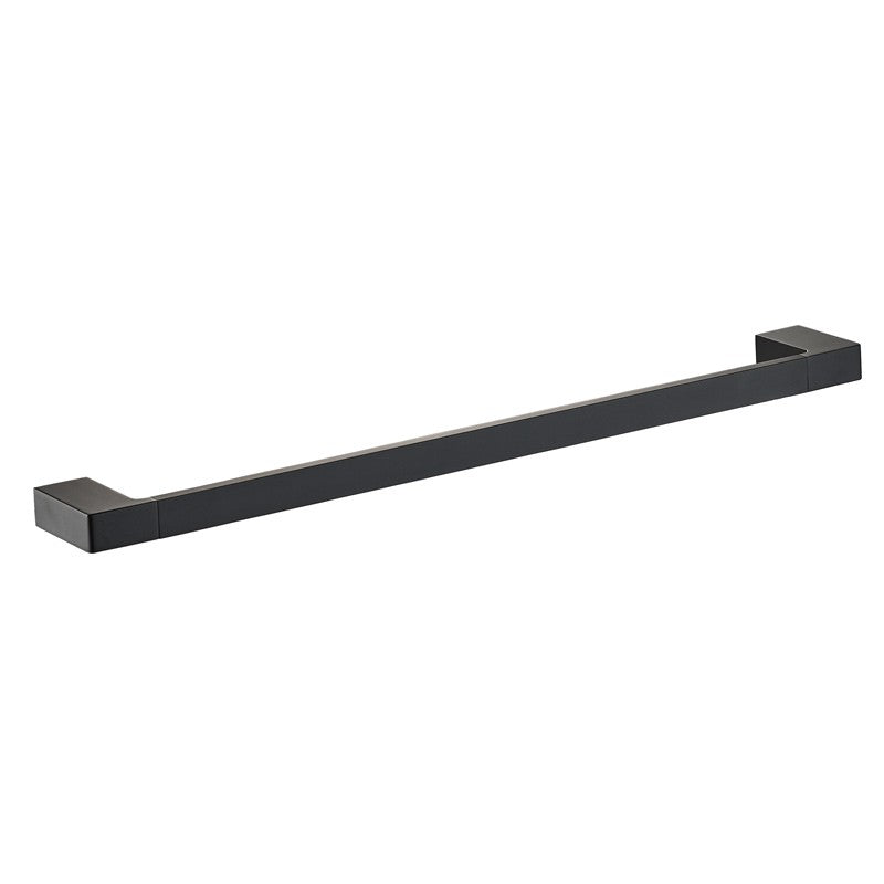 IKON CERAM SINGLE NON-HEATED TOWEL RAIL MATTE BLACK 600MM AND 800MM