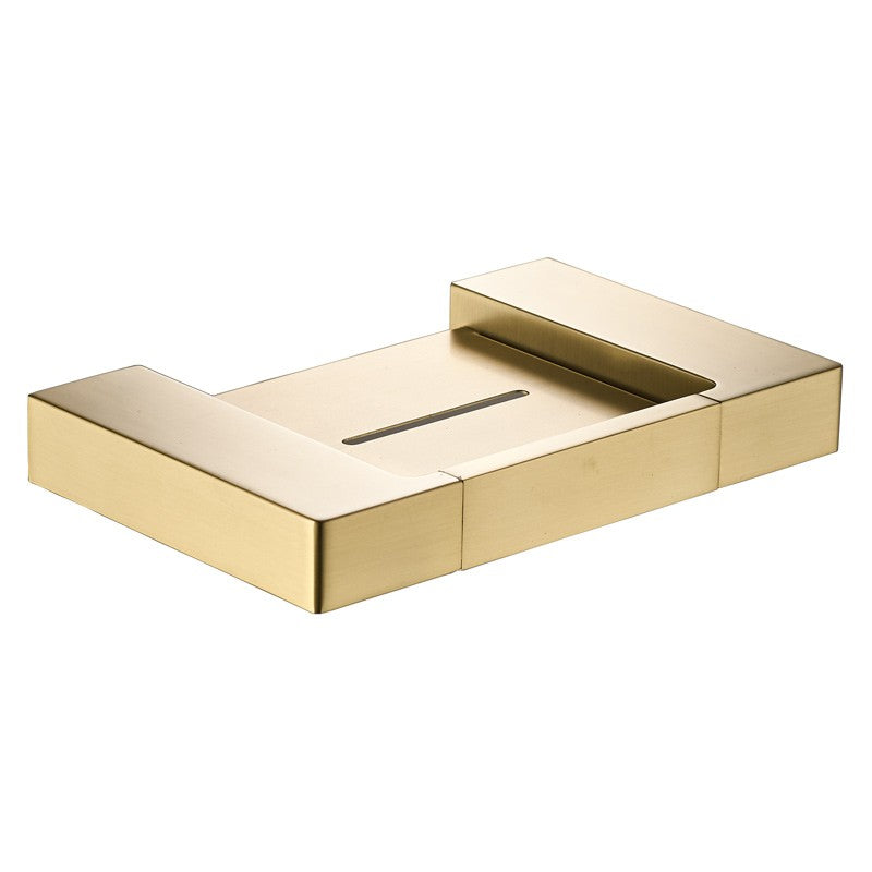 IKON CERAM SOAP HOLDER BRUSHED GOLD 188MM