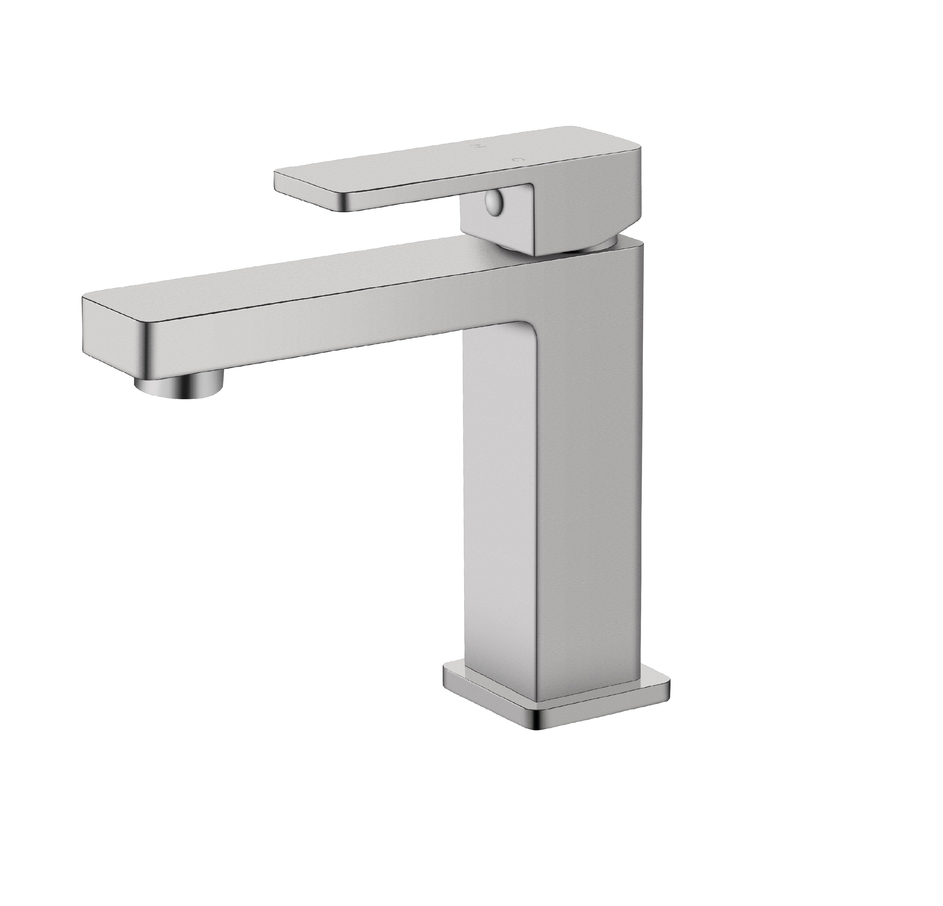 IKON CERAM BASIN MIXER 152MM BRUSHED NICKEL