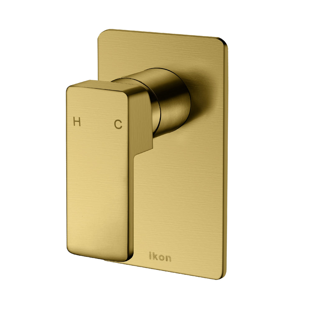 IKON CERAM WALL MIXER 140MM BRUSHED GOLD