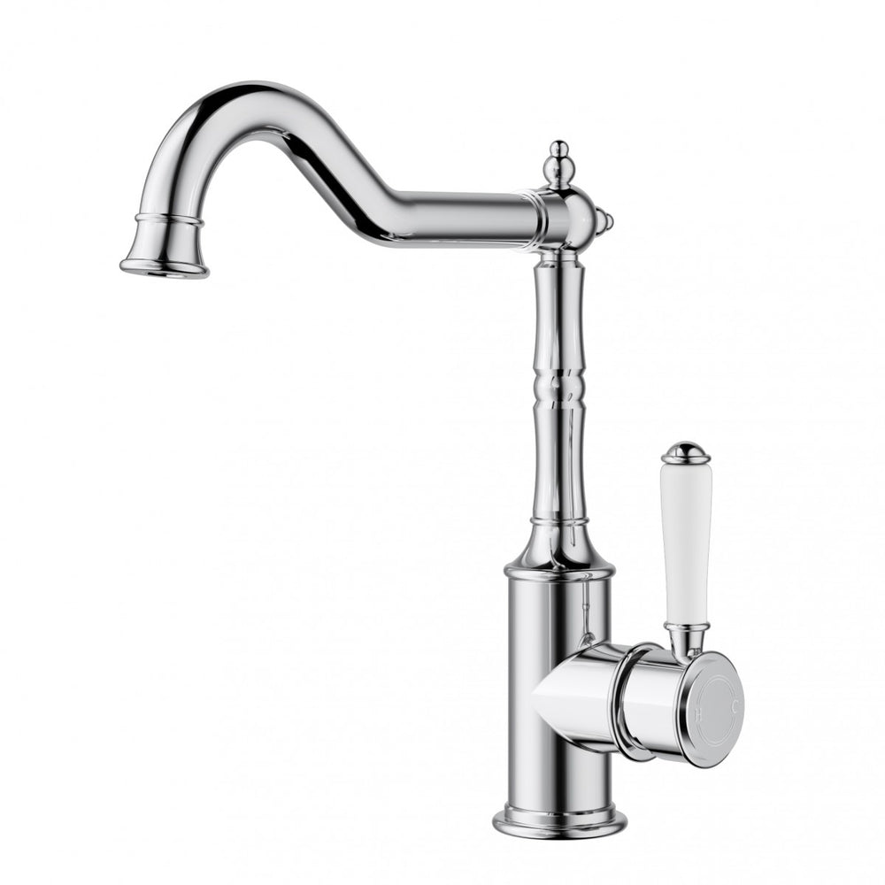IKON CLASICO LEAD FREE SINK MIXER 283MM CHROME (CERAMIC HANDLE)