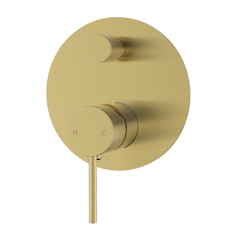 IKON HALI WALL MIXER WITH DIVERTER BRUSHED GOLD