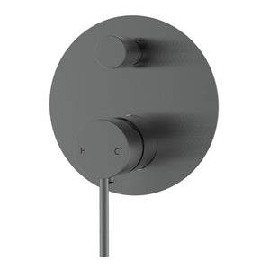 IKON HALI WALL MIXER WITH DIVERTER 130MM GUN METAL